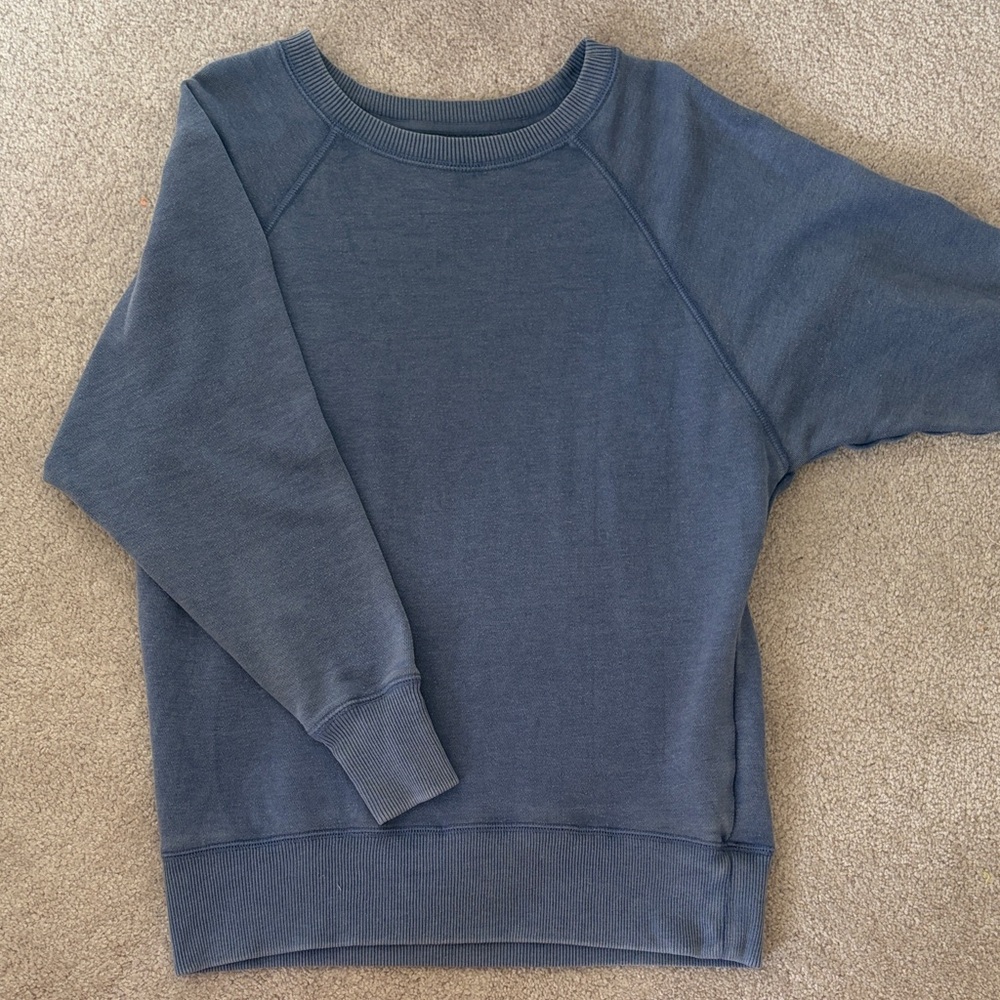 Aerie Women's Oversized Blue Crewneck Pyjama Sweater